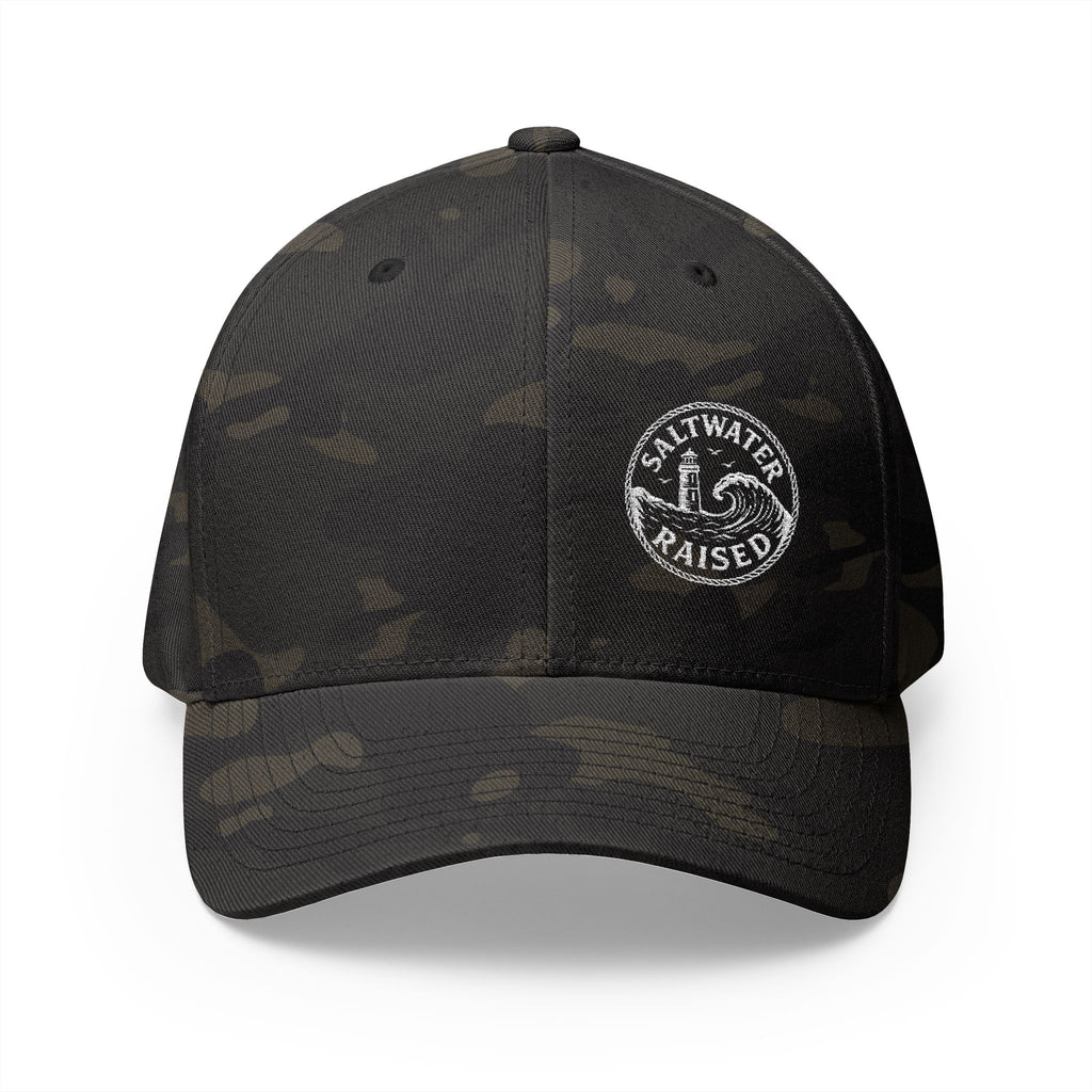 Saltwater Raised Camo Flex-fit