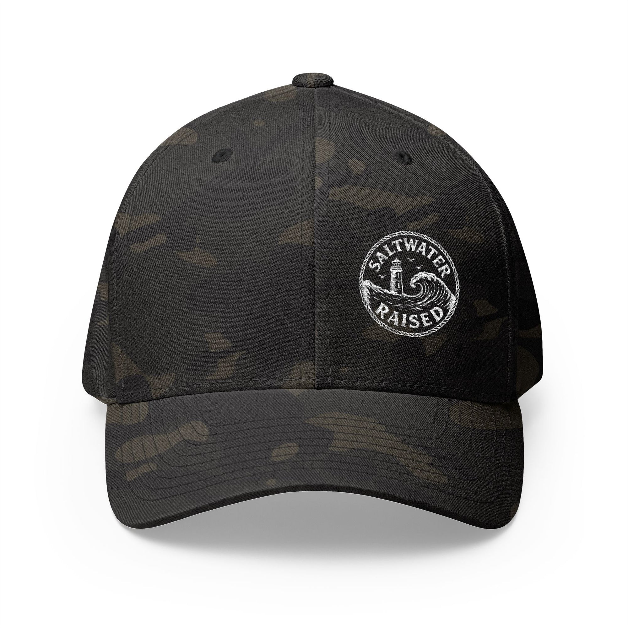 Saltwater Raised Camo Flex-fit